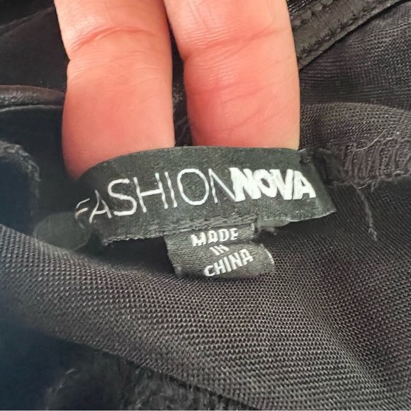 FashionNova Always A Flirt Satin Dress-Black - Picture 6 of 8